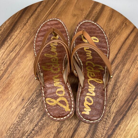 Sam Edelman Rasha Womens Size 7.5 M Brown Strap Wedge Sandals Shoes Cork Wedge - Picture 5 of 7